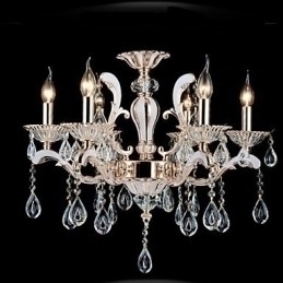 Designer Touch Decorative European Style luxury Candle Crystal Pendant Zinc Alloy lamps