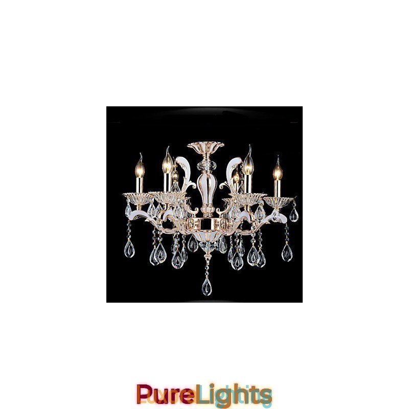 Designer Touch Decorative European Style luxury Candle Crystal Pendant Zinc Alloy lamps