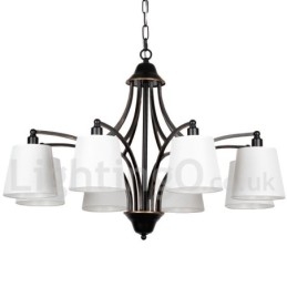 Designer Touch Decorative 8 Light Rustic Retro Contemporary Candle Style Chandelier