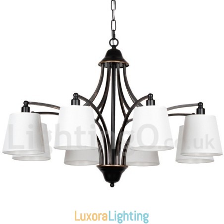 Designer Touch Decorative 8 Light Rustic Retro Contemporary Candle Style Chandelier