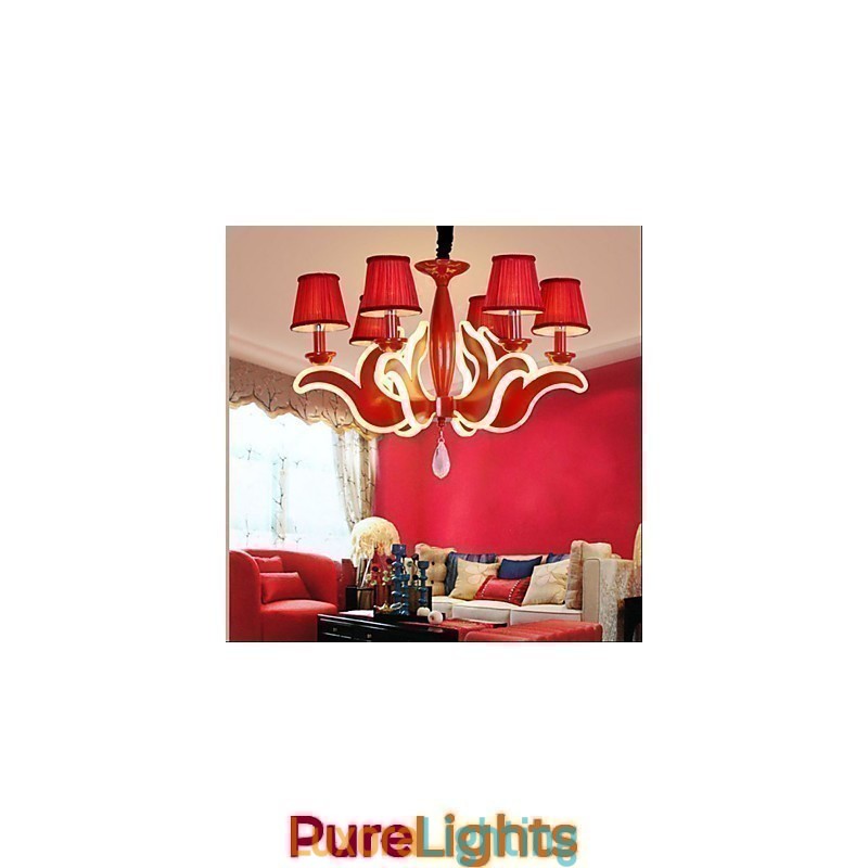 Designer Touch Decorative Creative Garden Lights Red Acrylic Chandelier