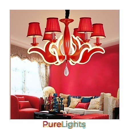Designer Touch Decorative Creative Garden Lights Red Acrylic Chandelier
