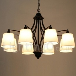 Designer Touch Decorative 8 Light Rustic Retro Contemporary Candle Style Chandelier