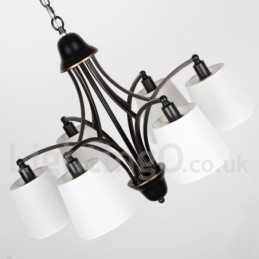 Designer Touch Decorative 8 Light Rustic Retro Contemporary Candle Style Chandelier