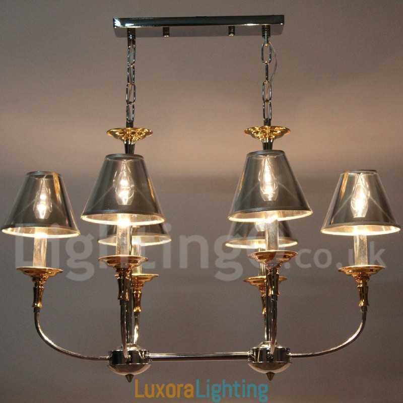 Designer Touch Decorative 6 Light Modern Contemporary Chrome Candle Style Chandelier