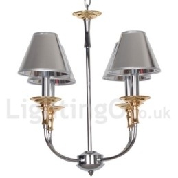 Designer Touch Decorative 4 Light Modern Contemporary Chrome Candle Style Chandelier