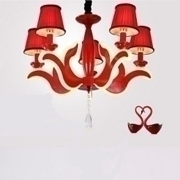 Designer Touch Decorative Creative Garden Lights Red Acrylic Chandelier