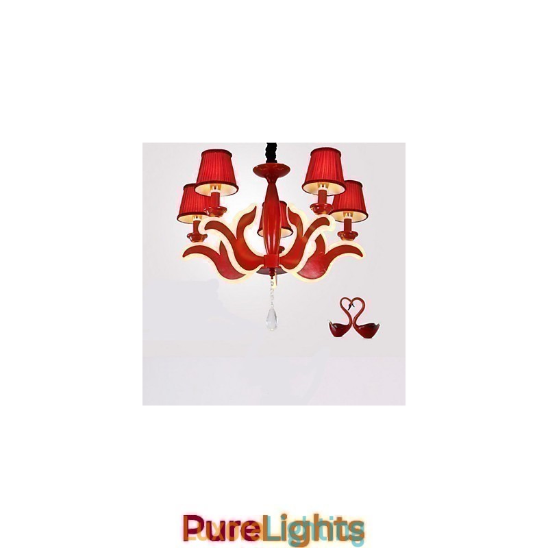 Designer Touch Decorative Creative Garden Lights Red Acrylic Chandelier