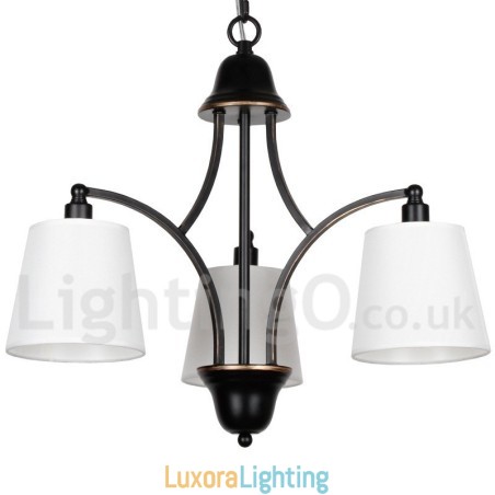 Designer Touch Decorative 3 Light Rustic Retro Contemporary Candle Style Chandelier