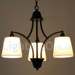 Designer Touch Decorative 3 Light Rustic Retro Contemporary Candle Style Chandelier