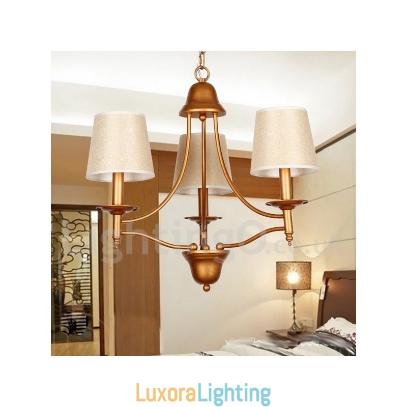 Designer Touch Decorative 3 Light Rustic Retro Mediterranean Style Candle Style Chandelier