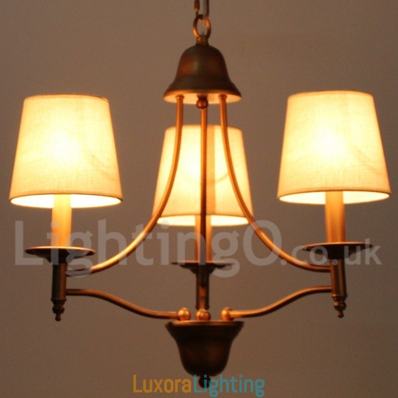 Designer Touch Decorative 3 Light Rustic Retro Mediterranean Style Candle Style Chandelier