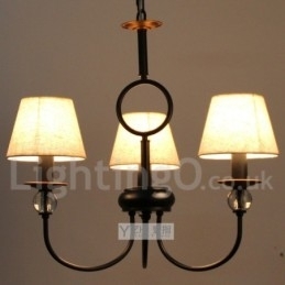 Designer Touch Decorative 3 Light Rustic Retro Black Mediterranean Style Contemporary Candle Style Chandelier