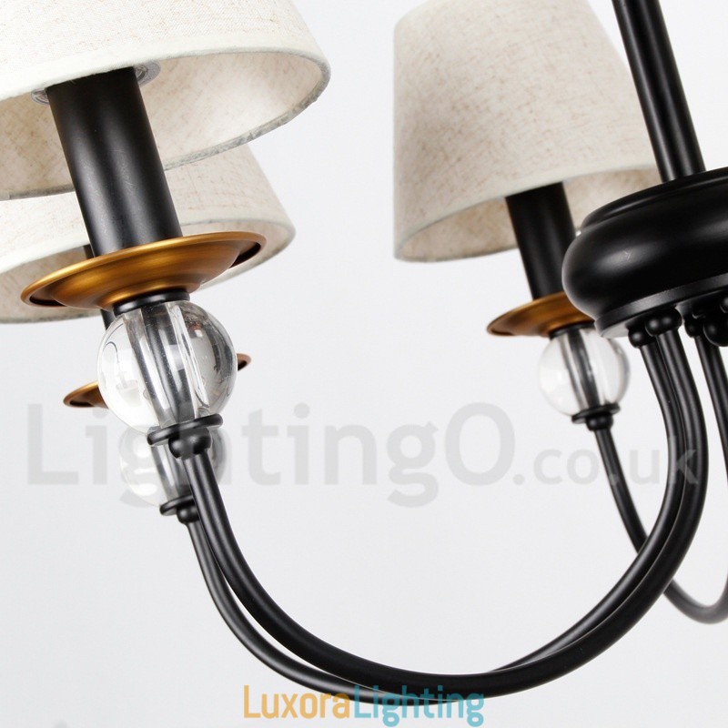 Designer Touch Decorative 3 Light Rustic Retro Black Mediterranean Style Contemporary Candle Style Chandelier