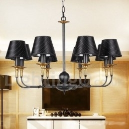 Designer Touch Decorative 8 Light Retro Rustic Candle Style Chandelier