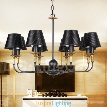 Designer Touch Decorative 8 Light Retro Rustic Candle Style Chandelier