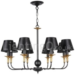 Designer Touch Decorative 8 Light Retro Rustic Candle Style Chandelier