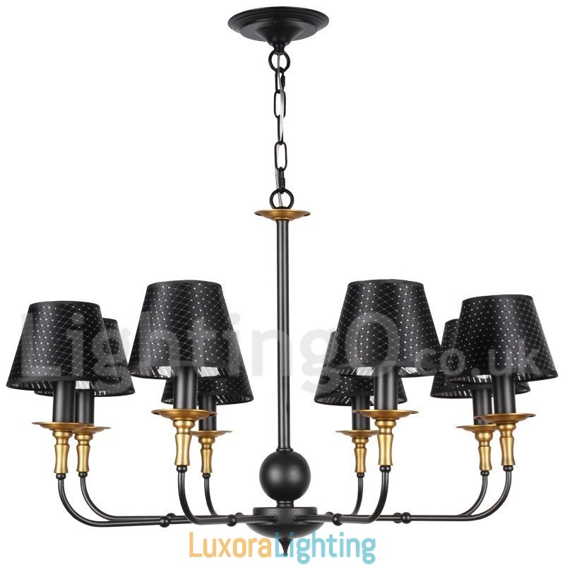 Designer Touch Decorative 8 Light Retro Rustic Candle Style Chandelier