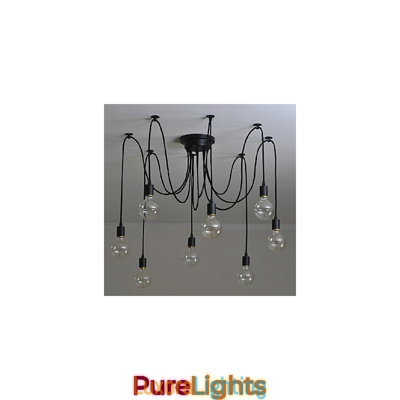 Designer Touch Decorative 8 Lights Chandelier Pendant Light Traditional Classic Retro Metal