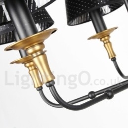 Designer Touch Decorative 8 Light Retro Rustic Candle Style Chandelier