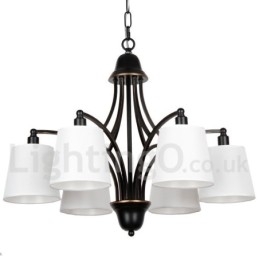 Designer Touch Decorative 6 Light Rustic Retro Contemporary Candle Style Chandelier