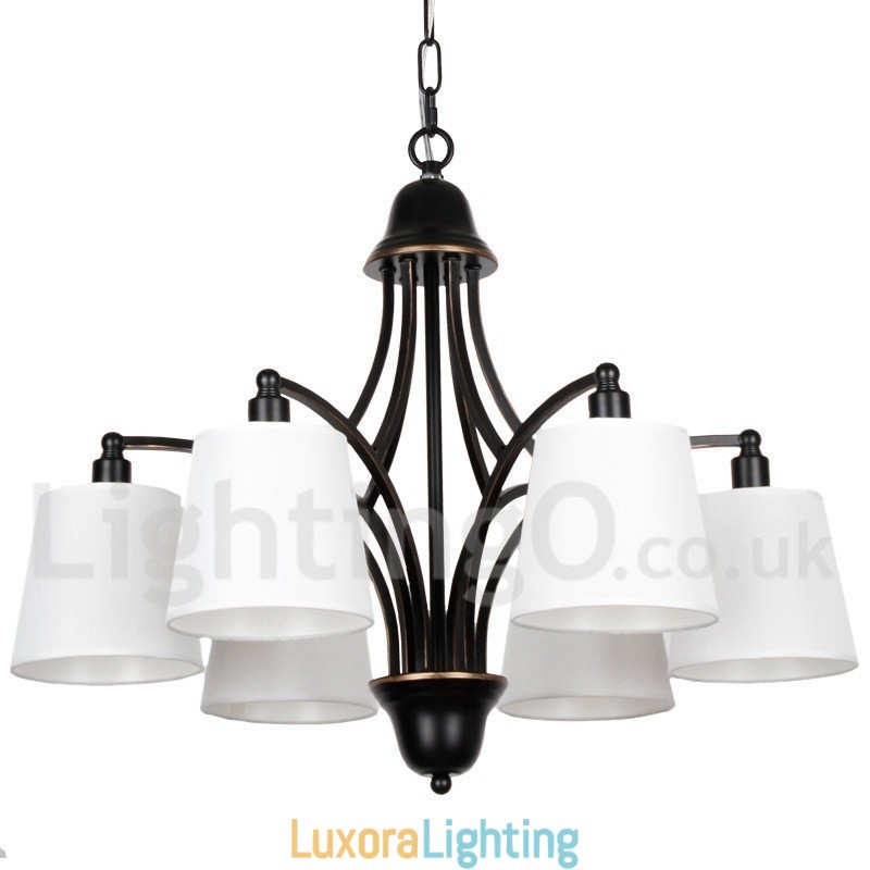 Designer Touch Decorative 6 Light Rustic Retro Contemporary Candle Style Chandelier