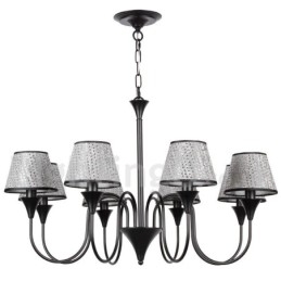 Designer Touch Decorative 8 Light Rustic Modern Contemporary Retro Black Candle Style Chandelier