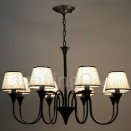 Designer Touch Decorative 8 Light Rustic Modern Contemporary Retro Black Candle Style Chandelier
