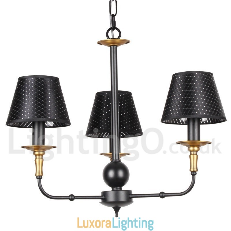 Designer Touch Decorative 3 Light Retro Rustic Candle Style Chandelier