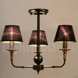 Designer Touch Decorative 3 Light Retro Rustic Candle Style Chandelier