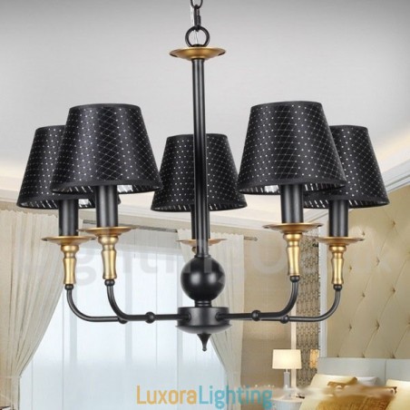 Designer Touch Decorative 5 Light Retro Rustic Candle Style Chandelier