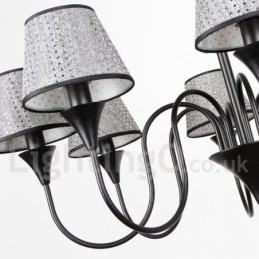 Designer Touch Decorative 5 Light Rustic Modern Contemporary Retro Black Candle Style Chandelier