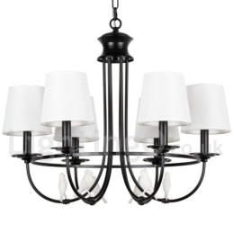 Designer Touch Decorative 6 Light Retro Black Mediterranean Style Rustic Contemporary Candle Style Chandelier