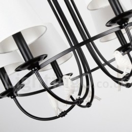 Designer Touch Decorative 6 Light Retro Black Mediterranean Style Rustic Contemporary Candle Style Chandelier