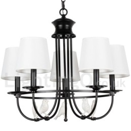 Designer Touch Decorative 5 Light Retro Black Mediterranean Style Rustic Contemporary Candle Style Chandelier