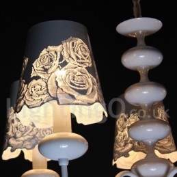 Designer Touch Decorative 5 Light Modern Contemporary Hollow White Candle Style Chandelier