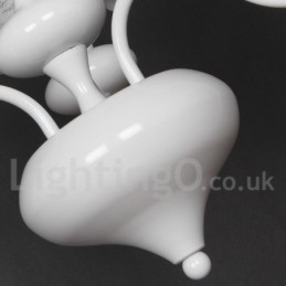 Designer Touch Decorative 3 Light Modern Contemporary Hollow White Candle Style Chandelier