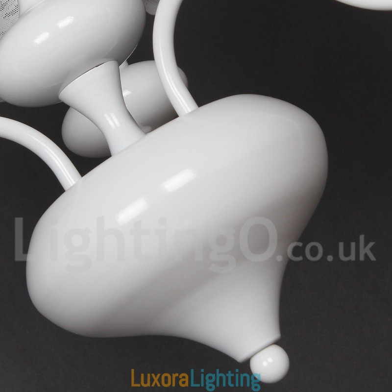 Designer Touch Decorative 3 Light Modern Contemporary Hollow White Candle Style Chandelier