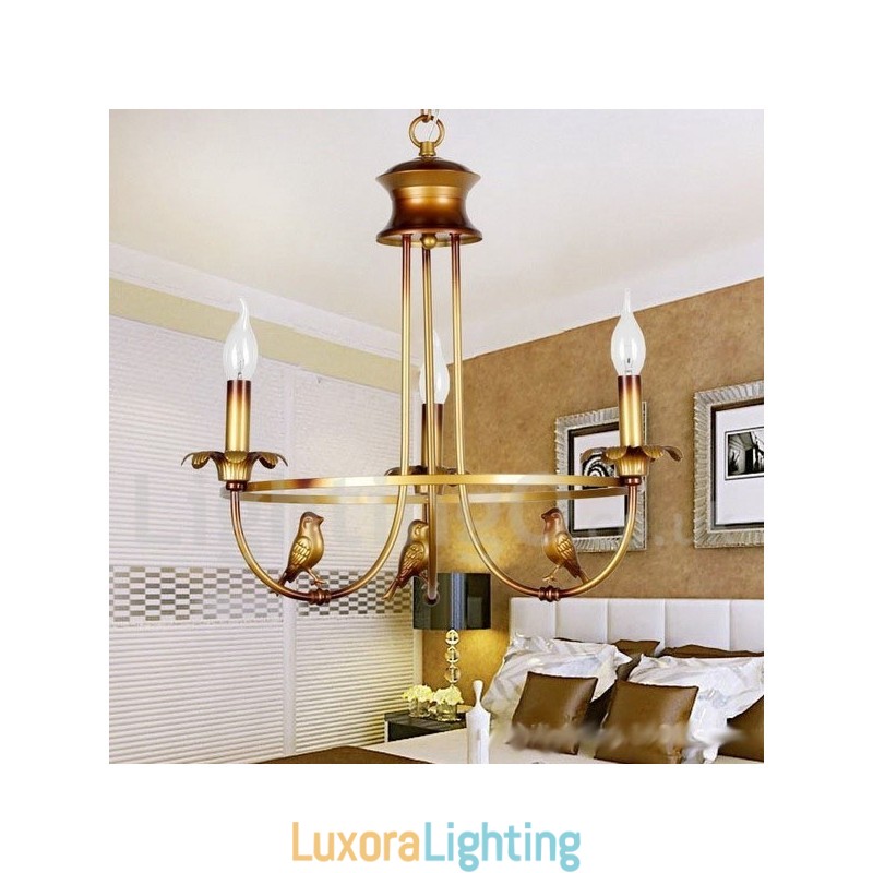 Designer Touch Decorative 3 Light Retro Candle Style Chandelier
