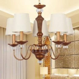 Designer Touch Decorative 5 Light Rustic Black Retro Candle Style Chandelier