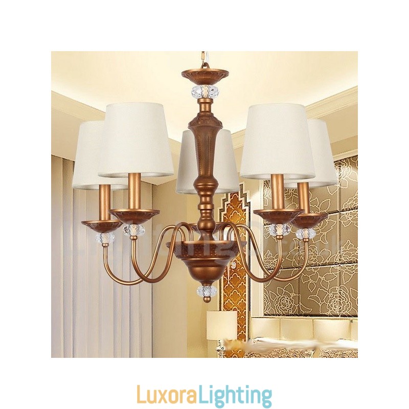 Designer Touch Decorative 5 Light Rustic Black Retro Candle Style Chandelier