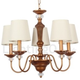 Designer Touch Decorative 5 Light Rustic Black Retro Candle Style Chandelier