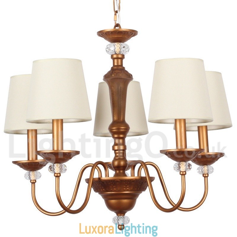 Designer Touch Decorative 5 Light Rustic Black Retro Candle Style Chandelier