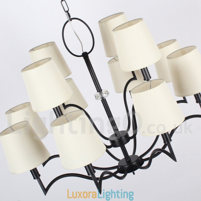 Designer Touch Decorative 12 Light Modern Contemporary Candle Style Chandelier
