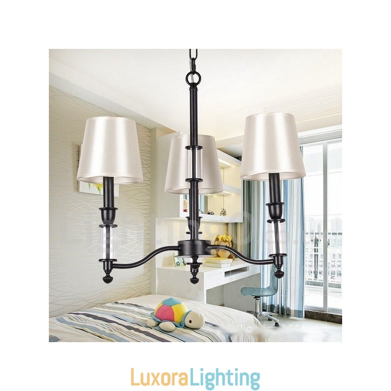 Designer Touch Decorative 3 Light Black Retro Contemporary Candle Style Chandelier