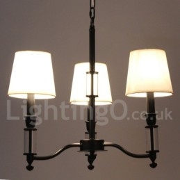 Designer Touch Decorative 3 Light Black Retro Contemporary Candle Style Chandelier