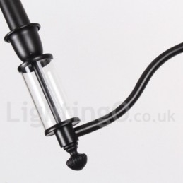 Designer Touch Decorative 3 Light Black Retro Contemporary Candle Style Chandelier