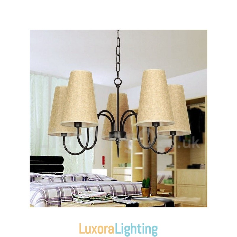 Designer Touch Decorative 5 Light Retro Contemporary Candle Style Chandelier