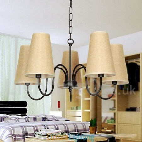 Designer Touch Decorative 5 Light Retro Contemporary Candle Style Chandelier