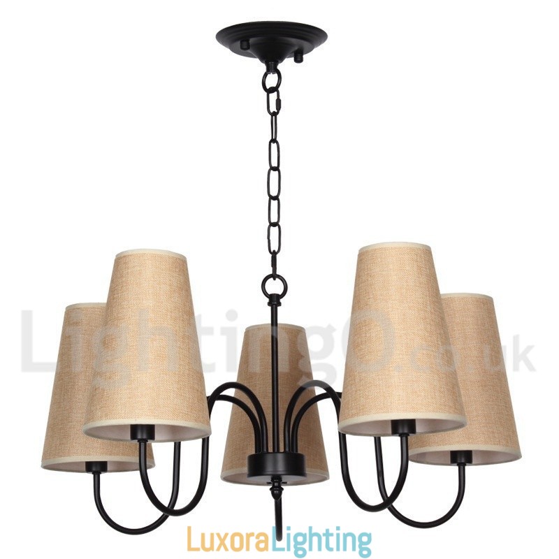 Designer Touch Decorative 5 Light Retro Contemporary Candle Style Chandelier